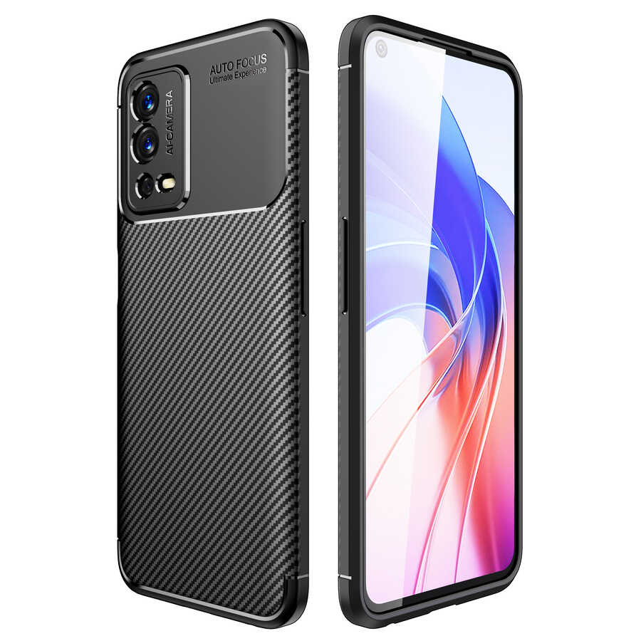 Oppo A55 4G Kılıf Zore Negro Silikon Kılıf - Siyah