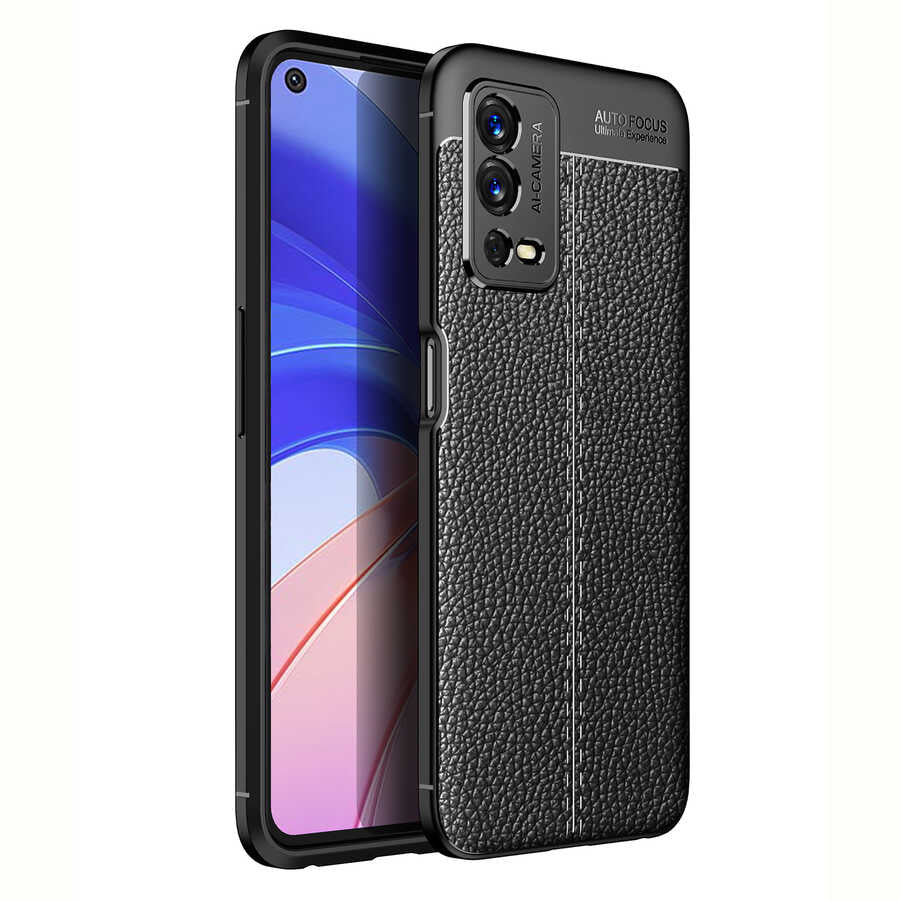 Oppo A55 4G Kılıf Zore Niss Silikon Kılıf - Siyah