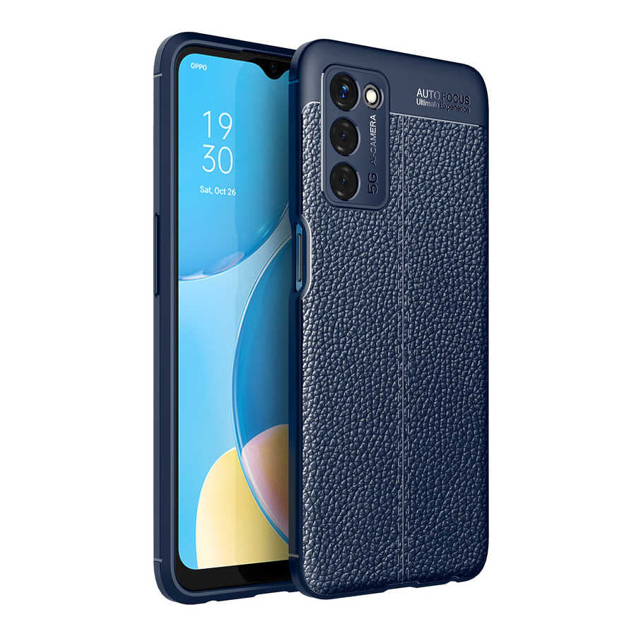 Oppo A55 5G Kılıf Zore Niss Silikon Kılıf - Lacivert