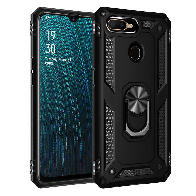 Oppo A7X Kılıf Zore Vega Kılıf - Siyah