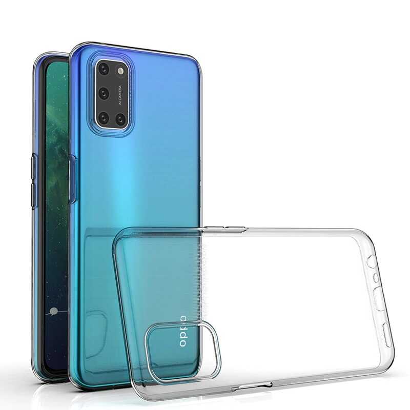 Oppo A92 Kılıf Zore Süper Silikon Kılıf - Renksiz