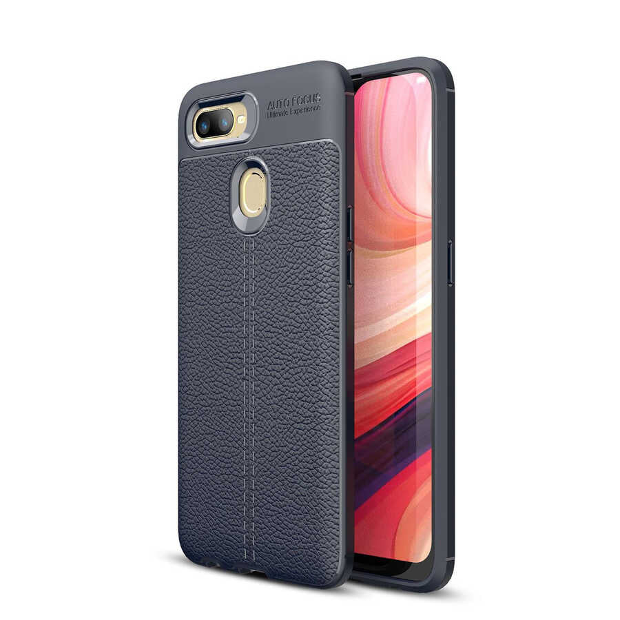 Oppo AX7 Kılıf Zore Niss Silikon Kılıf - Lacivert