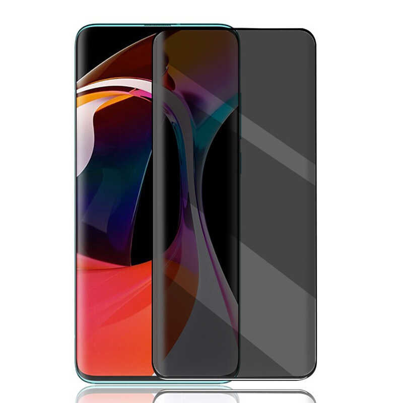 Oppo Reno 2Z Davin 5D Privacy Cam Ekran Koruyucu - Siyah