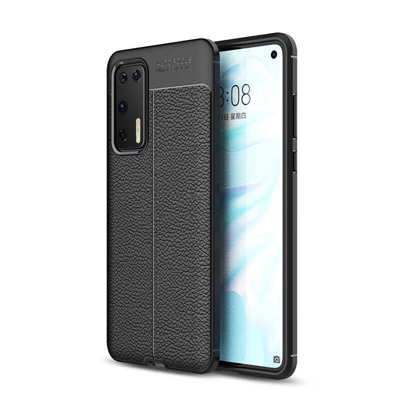 Huawei P40 Kılıf Zore Niss Silikon Kılıf - Siyah