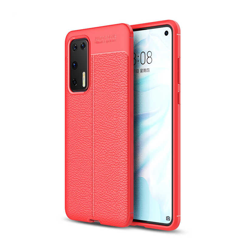Huawei P40 Kılıf Zore Niss Silikon Kılıf - Kırmızı