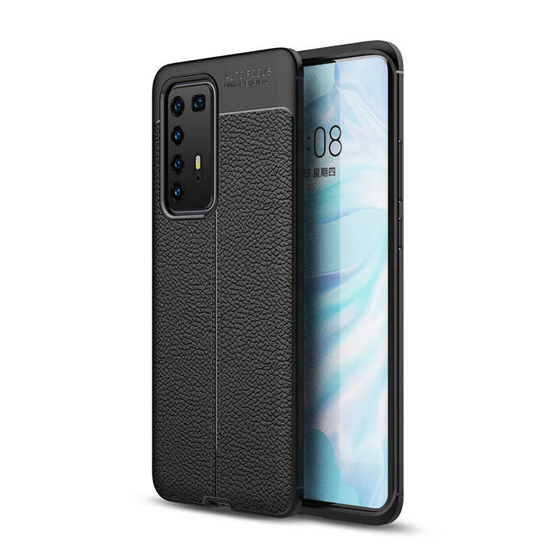 Huawei P40 Pro Kılıf Zore Niss Silikon Kılıf - Siyah