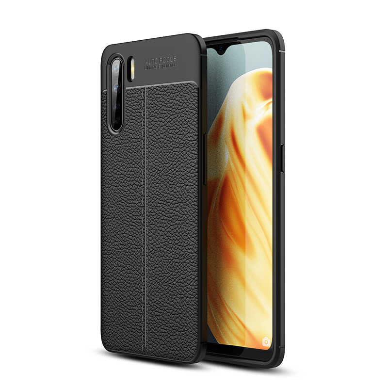 Oppo Reno 3 Kılıf Zore Niss Silikon Kılıf - Siyah
