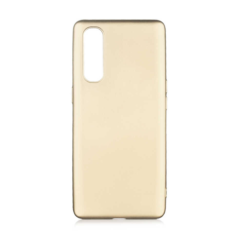 Oppo Reno 3 Pro 5G Kılıf Zore Premier Silikon Kılıf - Gold