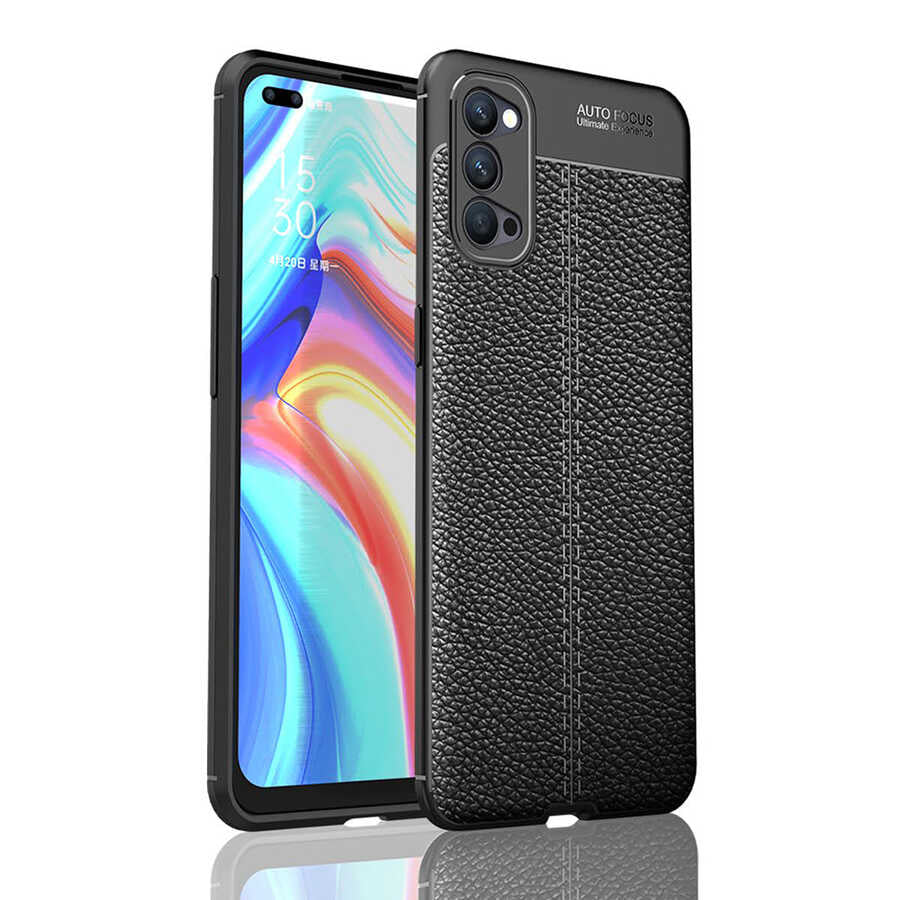 Oppo Reno 4 Kılıf Zore Niss Silikon Kılıf - Siyah