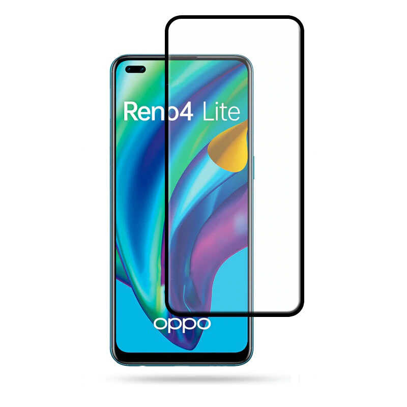 Oppo Reno 4 Lite Davin 5D Cam Ekran Koruyucu - Siyah