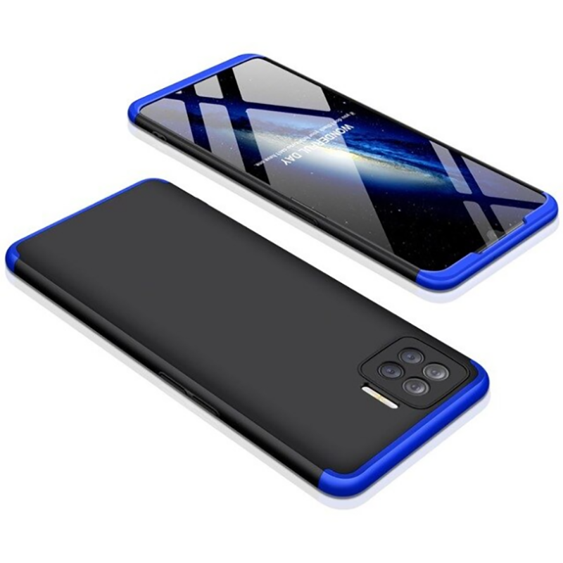 Oppo Reno 4 Lite Kılıf Zore Ays Kılıf - Siyah-Mavi