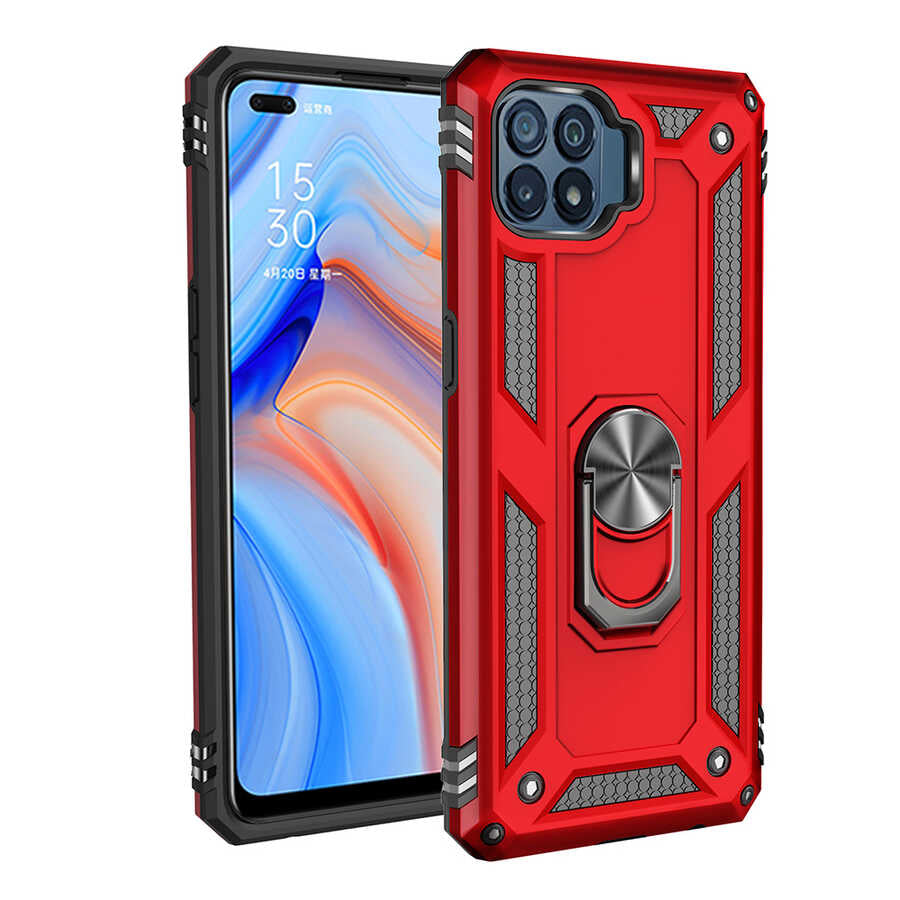 Oppo Reno 4 Lite Kılıf Zore Vega Kılıf - Kırmızı