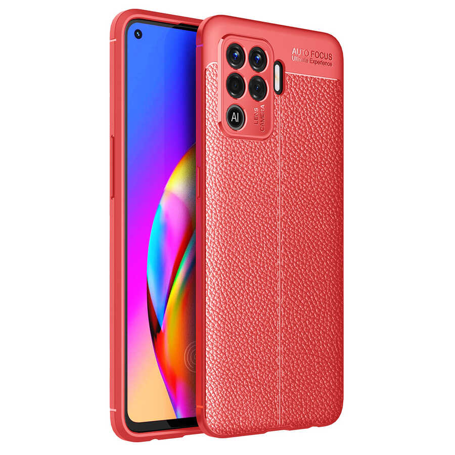 Oppo Reno 5 Lite Kılıf Zore Niss Silikon Kılıf - Kırmızı