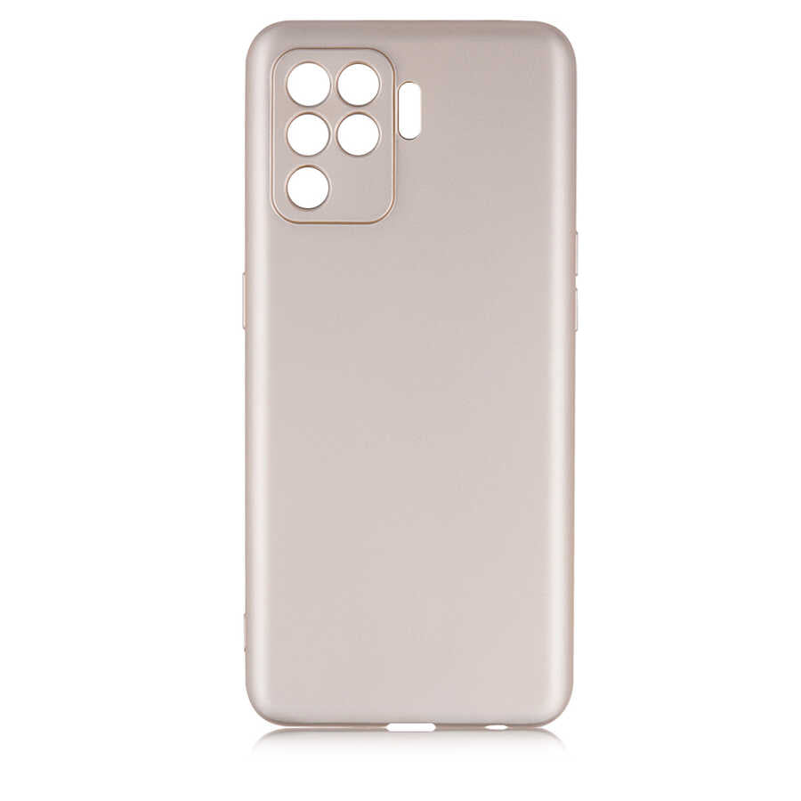 Oppo Reno 5 Lite Kılıf Zore Premier Silikon Kılıf - Gold