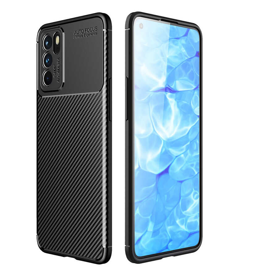 Oppo Reno 6 4G Kılıf Zore Negro Silikon Kılıf - Siyah