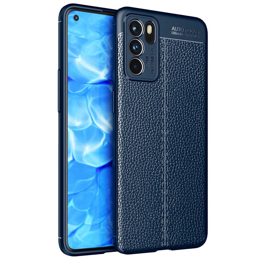 Oppo Reno 6 4G Kılıf Zore Niss Silikon Kılıf - Lacivert