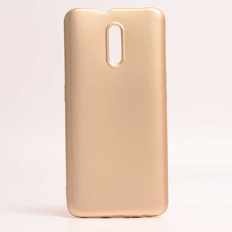 Oppo Reno Kılıf Zore Premier Silikon Kılıf - Gold
