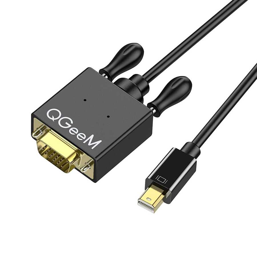 Qgeem QG-HD29 VGA To Mini Display Port Kablo - Siyah