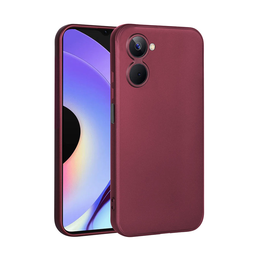 Realme 10 4G Kılıf Zore Premier Silikon Kılıf - Mürdüm