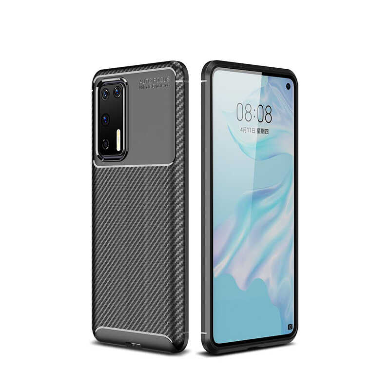 Huawei P40 Kılıf Zore Negro Silikon Kılıf - Siyah