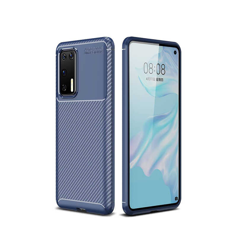 Huawei P40 Kılıf Zore Negro Silikon Kılıf - Lacivert