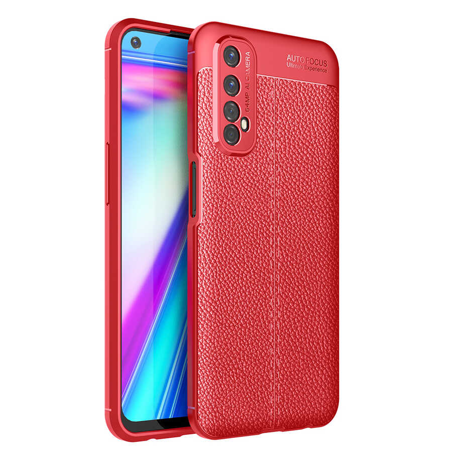 Realme 7 Kılıf Zore Niss Silikon Kılıf - Kırmızı