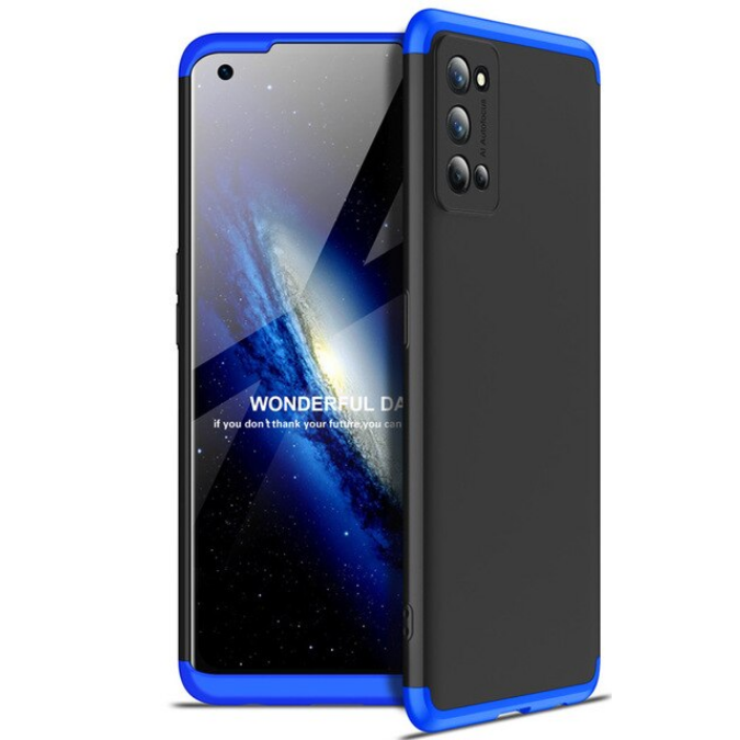 Realme 7 Pro Kılıf Zore Ays Kılıf - Siyah-Mavi
