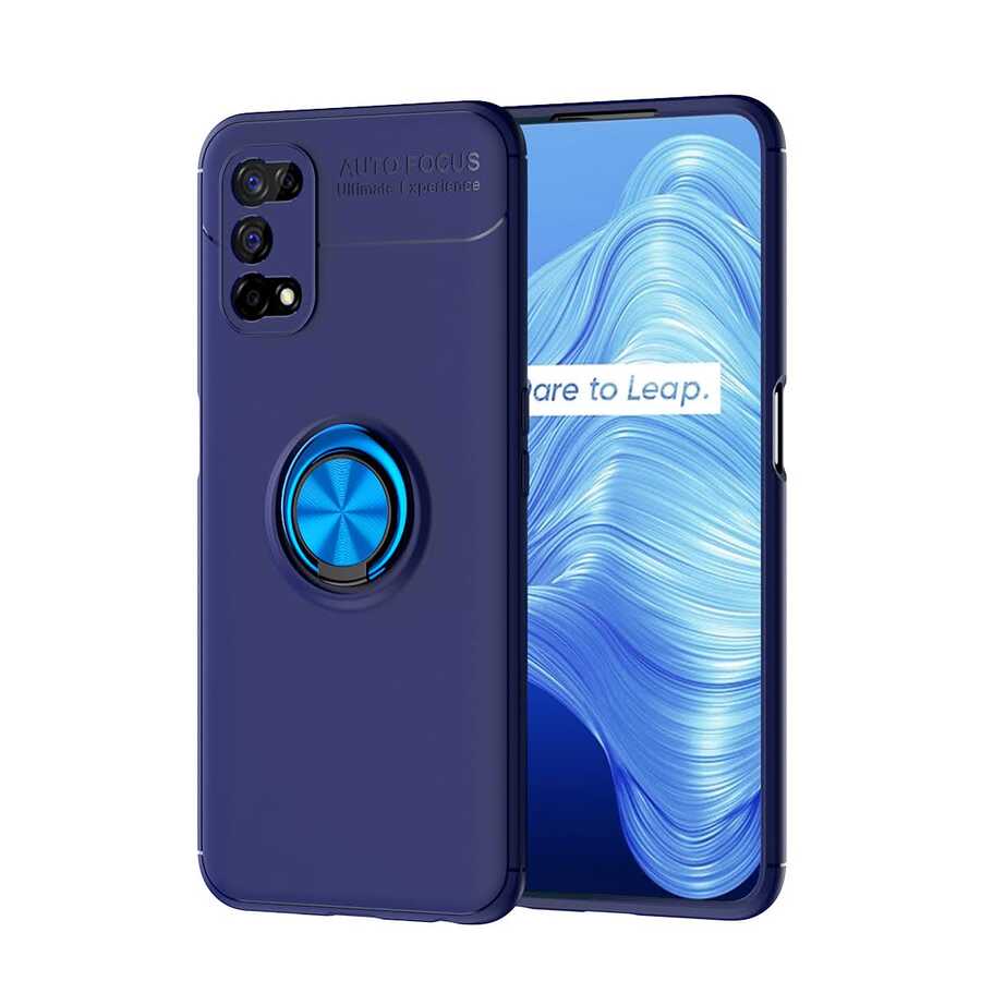 Realme 7 Pro Kılıf Zore Ravel Silikon Kılıf - Mavi