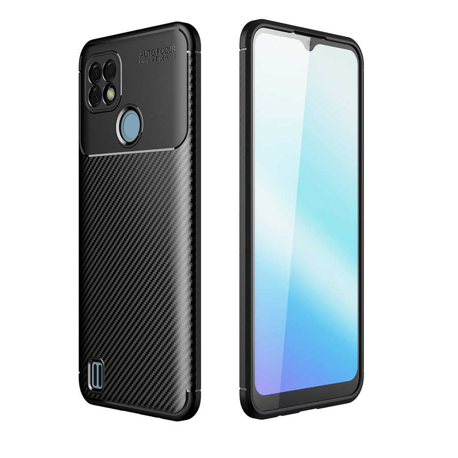 Realme C21 Kılıf Zore Negro Silikon Kılıf - Siyah