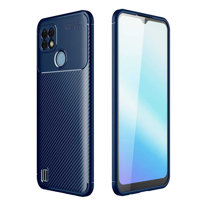 Realme C21 Kılıf Zore Negro Silikon Kılıf - Lacivert