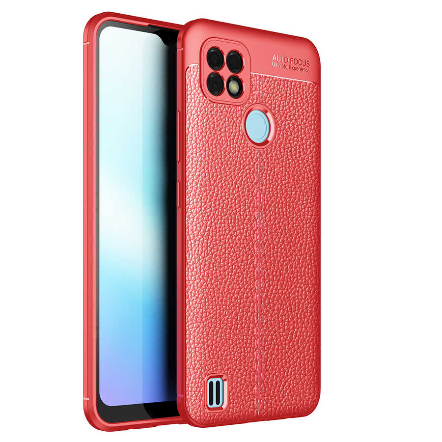 Realme C21 Kılıf Zore Niss Silikon Kılıf - Kırmızı