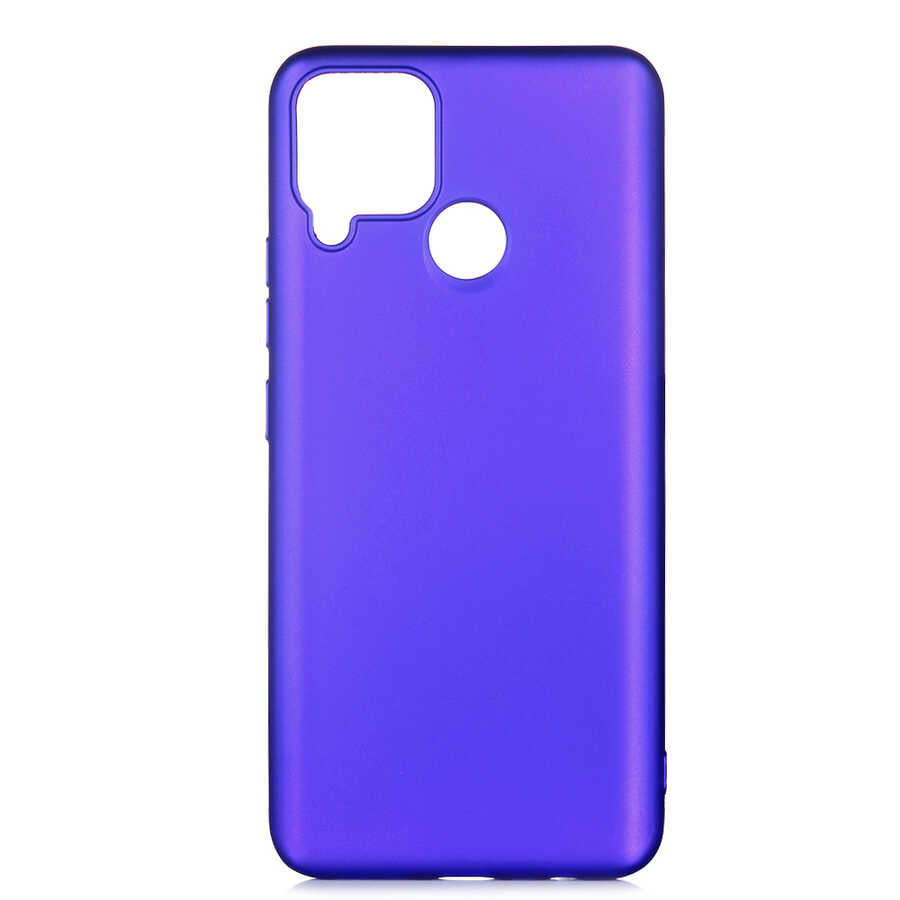 Realme C25 Kılıf Zore Premier Silikon Kılıf - Saks Mavi