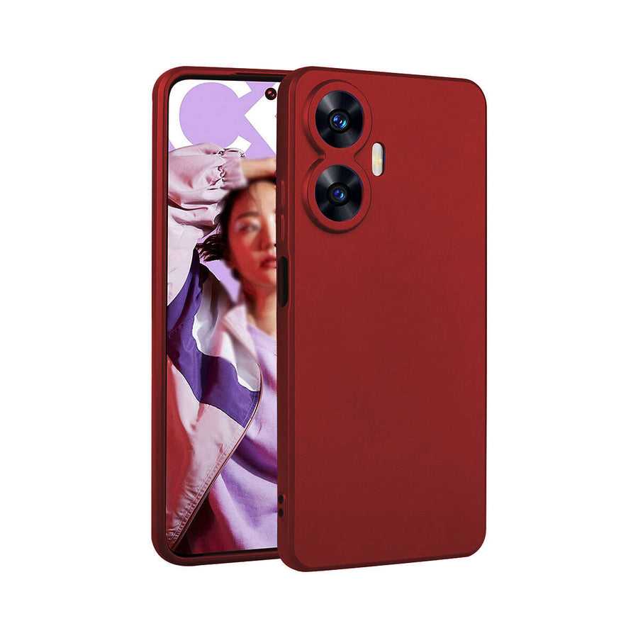 Realme C55 Kılıf Zore Premier Silikon Kılıf - Kırmızı