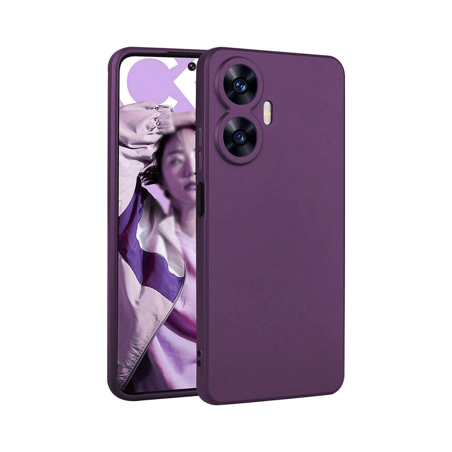 Realme C55 Kılıf Zore Premier Silikon Kılıf - Mürdüm
