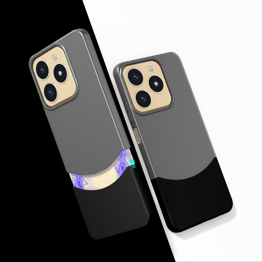 Realme C61 Kılıf Mıknatıslı Zore Duble Kılıf - Siyah