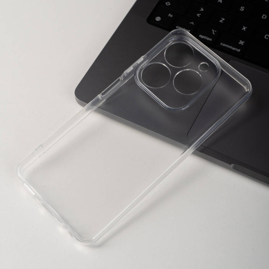 Tecno Spark 20C Kılıf Zore 2mm Anti Shock Silikon - Renksiz
