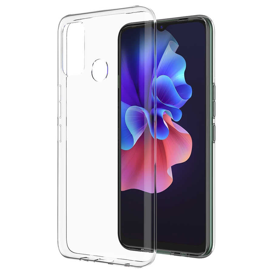 Tecno Spark 7T Kılıf Zore Süper Silikon Kılıf - Renksiz