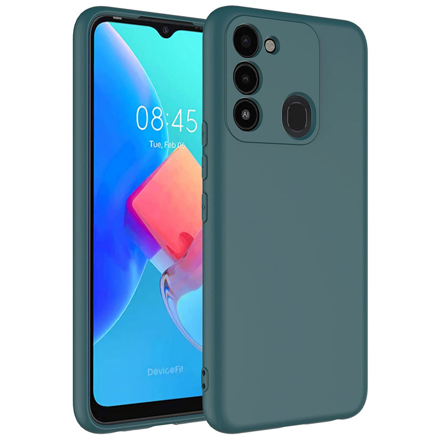 Tecno Spark 8C Kılıf Zore Mara Lansman Kılıf - Koyu Yeşil