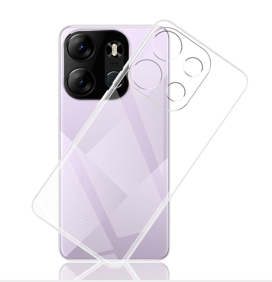 Tecno Spark Go 2023 Kılıf Zore Süper Silikon Kılıf - Renksiz
