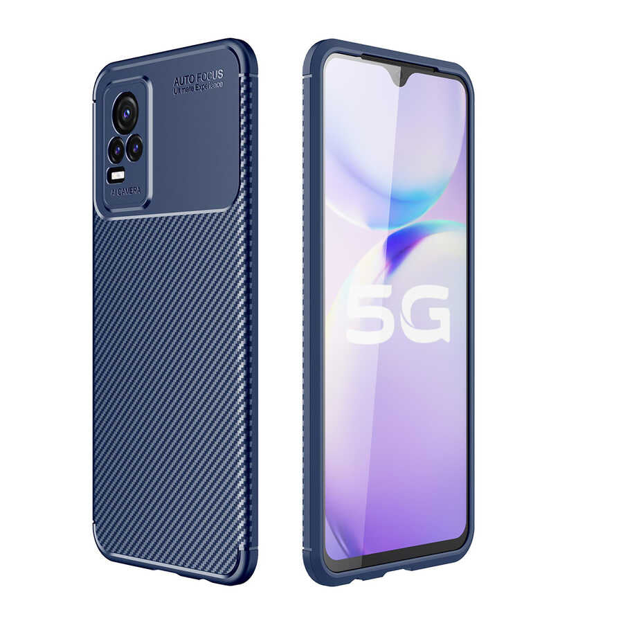 Vivo V21E Kılıf Zore Negro Silikon Kılıf - Lacivert