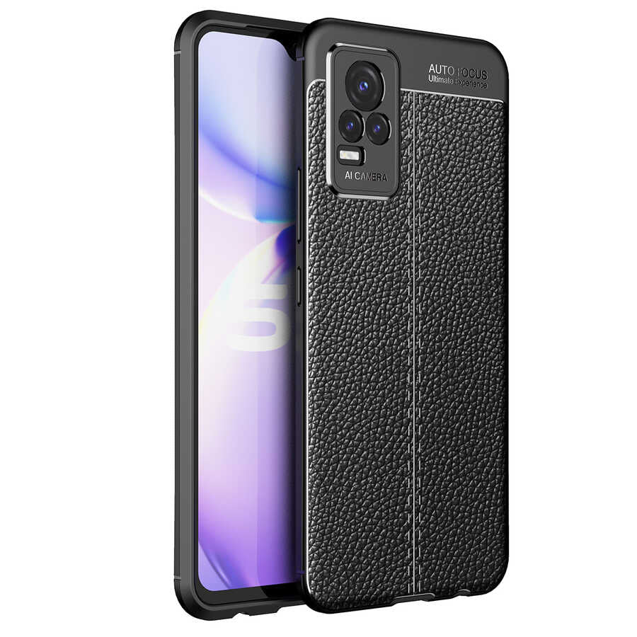 Vivo V21E Kılıf Zore Niss Silikon Kılıf - Siyah