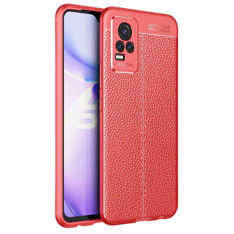 Vivo V21E Kılıf Zore Niss Silikon Kılıf - Kırmızı