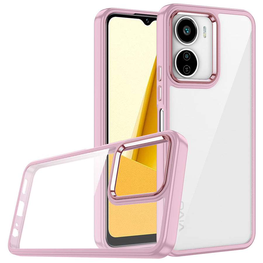 Vivo Y16 Kılıf Zore Flora Kılıf - Rose Gold