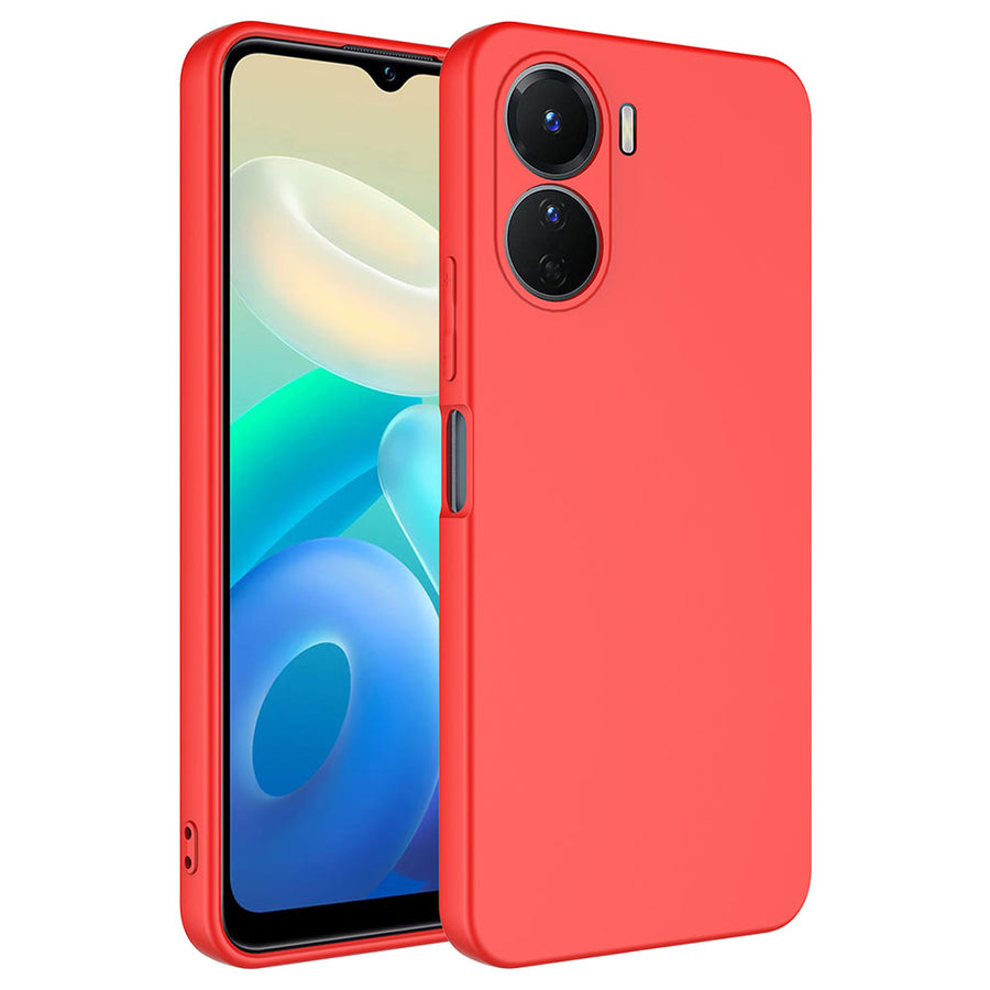 Vivo Y16 Kılıf Zore Mara Lansman Kılıf - Kırmızı