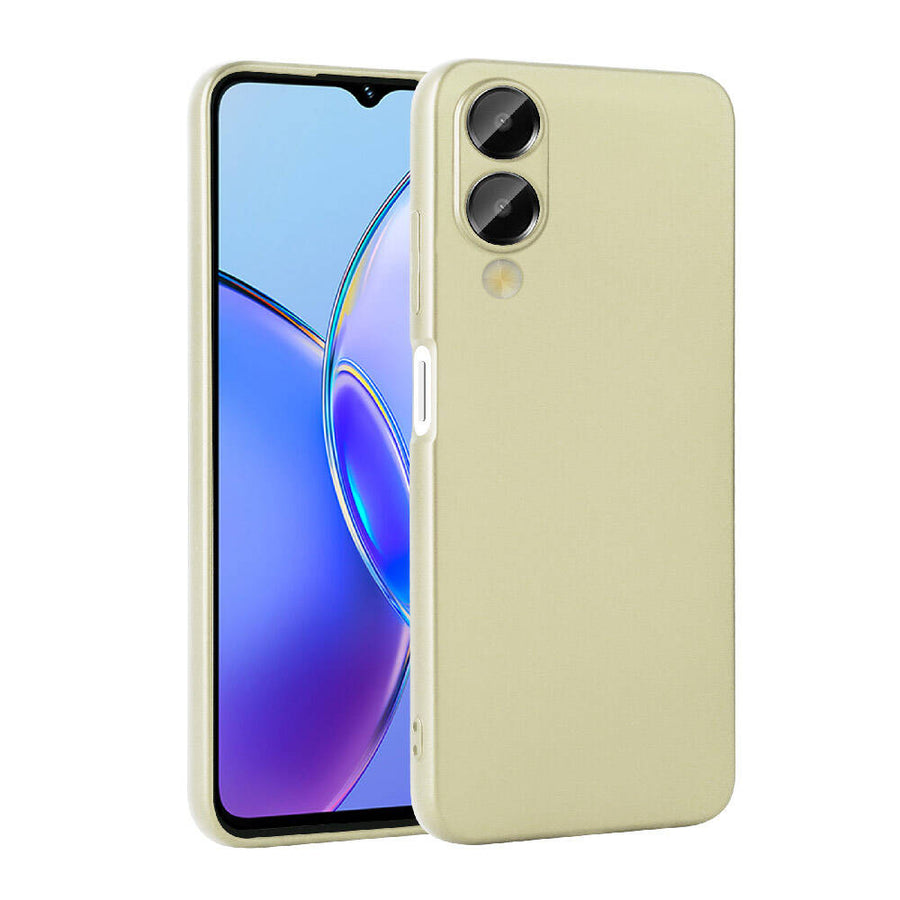 Vivo Y17S Kılıf Zore Premier Silikon Kılıf - Gold