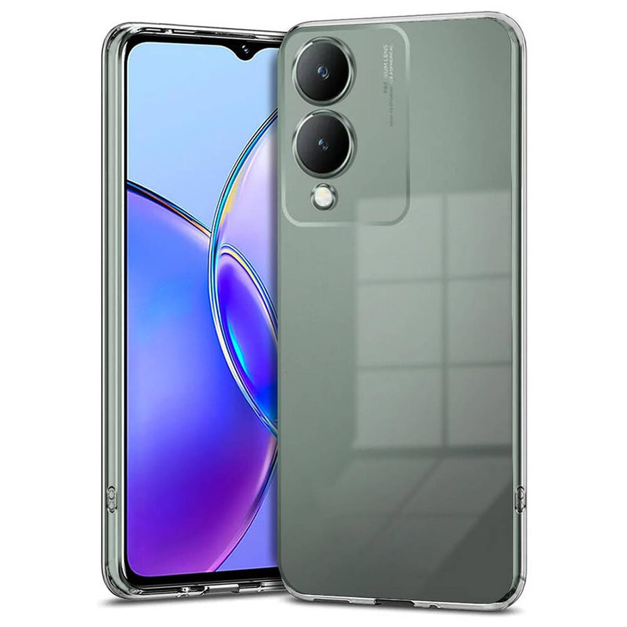 Vivo Y17S Kılıf Zore Süper Silikon Kılıf - Renksiz