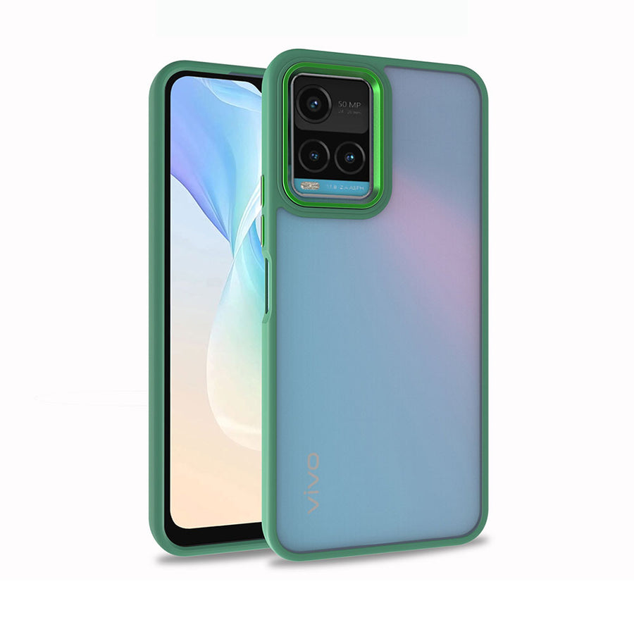 Vivo Y21S Kılıf Zore Flora Kılıf - Yeşil