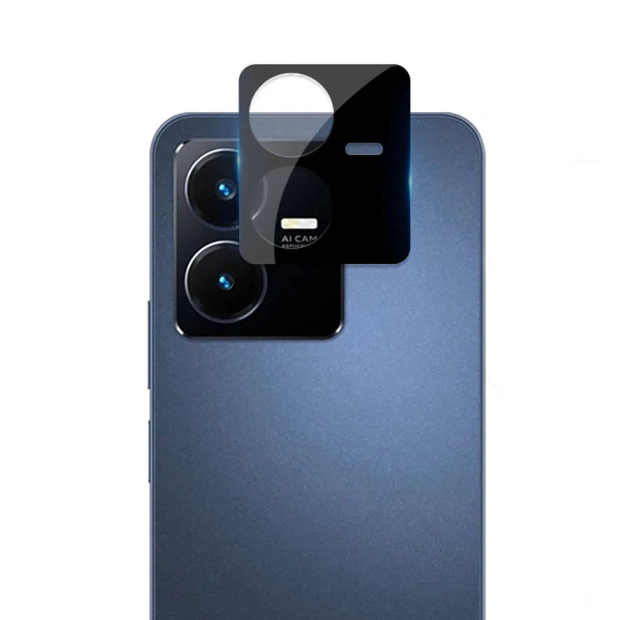 Vivo Y22 Zore 3D Kamera Camı - Siyah