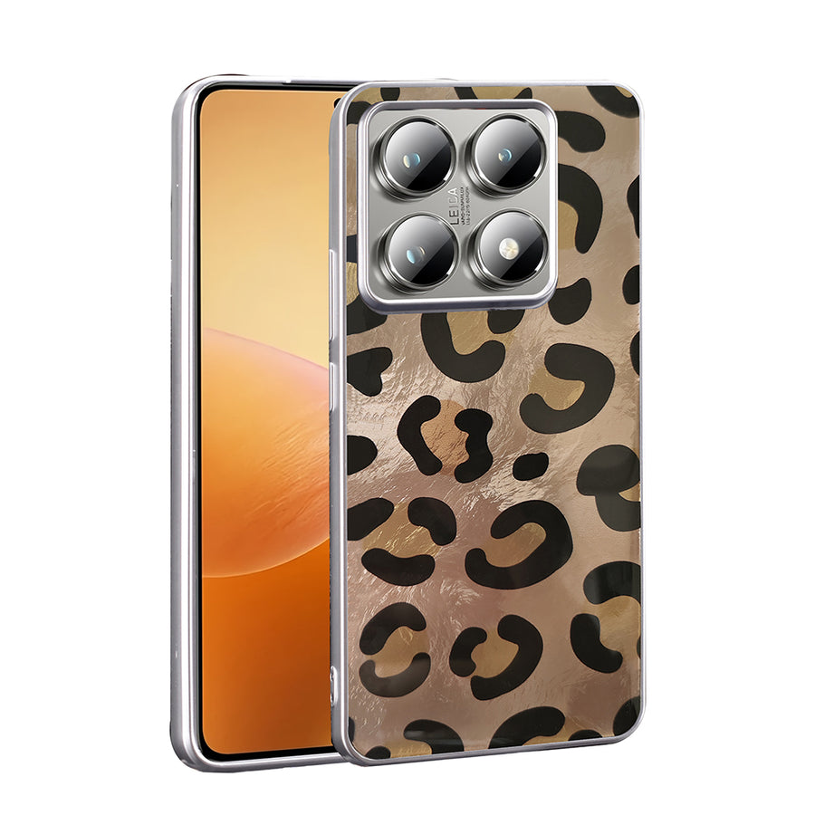 Xiaomi 14T Pro Kılıf Desenli Zore Mep Kılıf - Gold Leopar