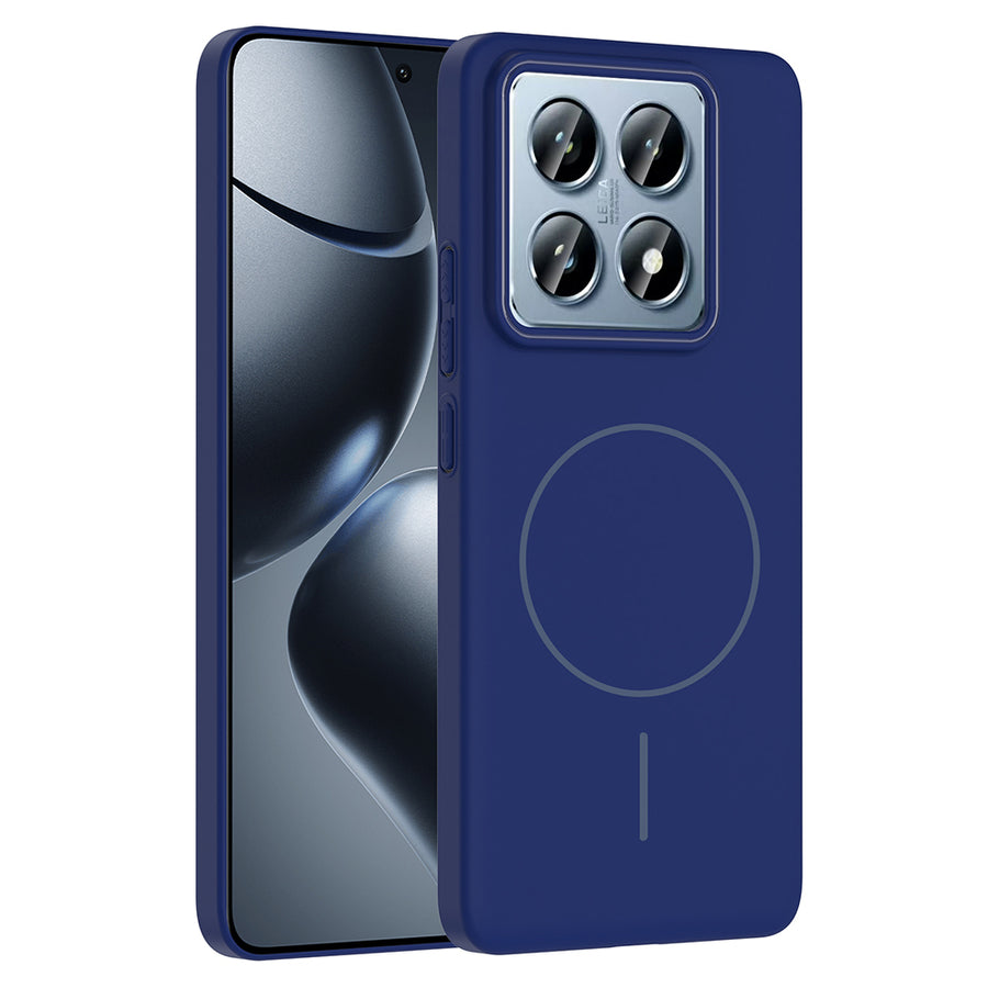 Xiaomi 14T Pro Kılıf M-safe Şarj Özellikli Zore Ruby Sert Kılıf - Lacivert